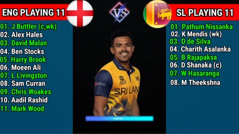 T20 World Cup 2022 England vs Sri Lanka Playing 11 Comparison ENG vs SL match - 39 Playing 11