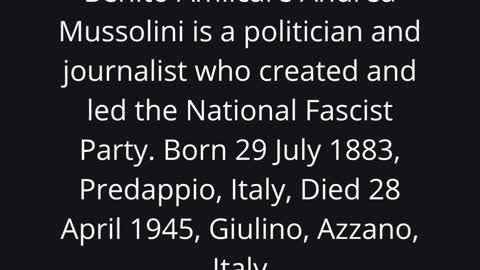 Benito Mussolini