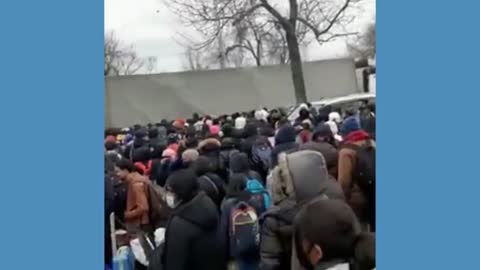 Refugees gather to flee from Ukraine to Romania amid Russian invasion