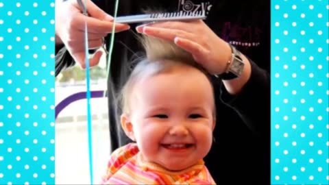 Cutest Babies Reaction in The First Time They Cutting Hair - Funny Baby Video Compilation