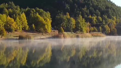 🏞️ Foggy reflections.. ~ 📍 Lake Doxa, Peloponnese, Greece ~