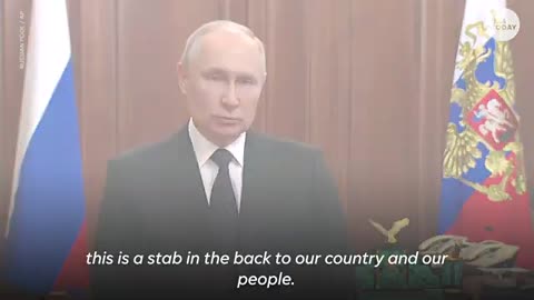 Stab in the back _ Putin vows to stop wegnar 's armed rebellion.