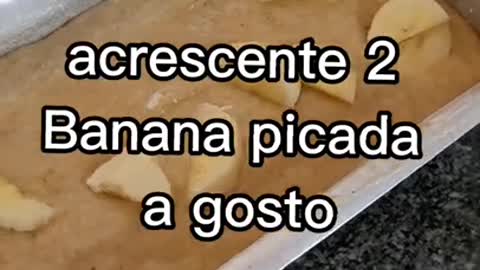 Bolo de banana fit muito rápido, fácil e econômico