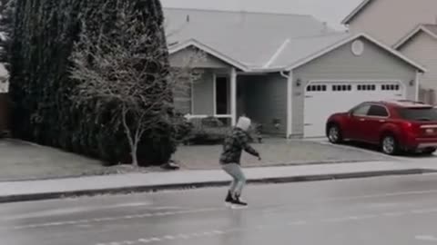 Ice Skating on Asphalt