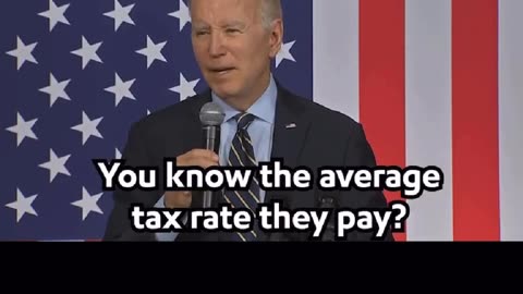 Joe Biden talking about Tax Percentage. You don’t wanna miss this Gem!