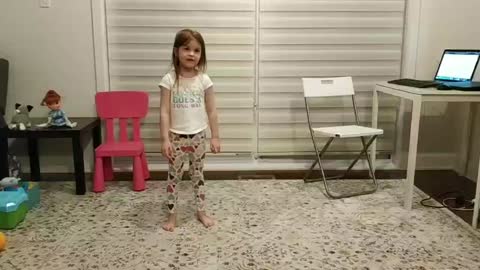 Cute little girl teleports