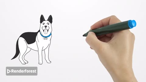 how to draw dog very easy