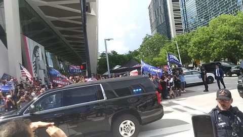 President Donald J. Trump departs from the courthouse in Miami, Florida, U.S.A.