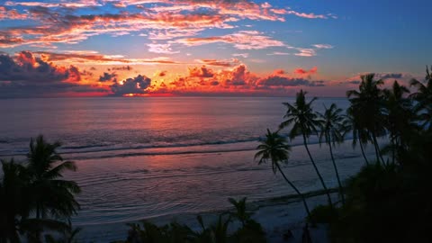 bright-orange-sunset-on-beach