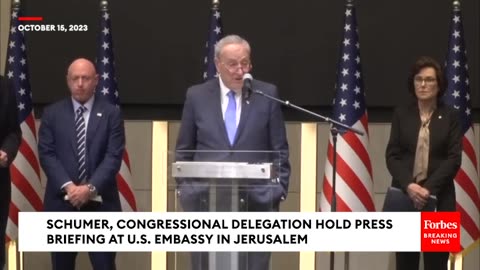 JUST IN- Schumer, Congressional Delegation Promote U.S. Help To Israel At U.S. Embassy In Jerusalem