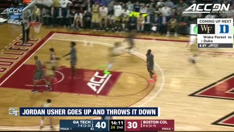 Georgia Tech's Jordan Usher Throws It Down