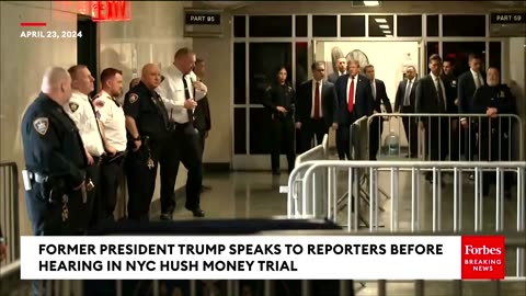 BREAKING NEWS: Trump Blames Biden For Antisemitism On College Campuses Outside NYC Hush Money Trial