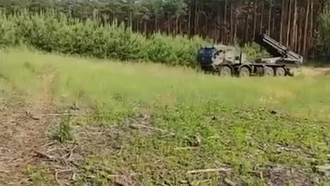 Footage of Ukrainian Grad Truck