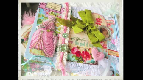 Handmade Marie-Antoinette inspired paperbag album