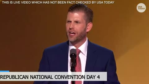 Donald Trump's son Eric Trump's full RNC speech endorses his bid for president in 2024