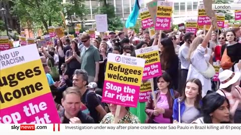 Anti-racism demonstrations take place around the UK