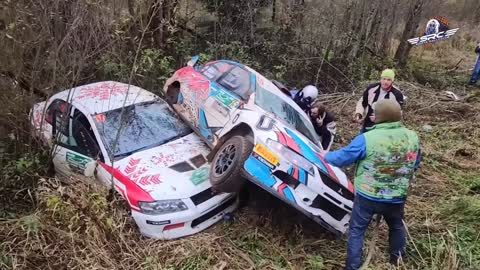 On the same bend while driving, they lose control of the steering wheel and collide