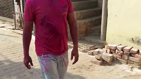 Indian Festival Holi | Playing With Colors | Slow Motion VIDEO | Amit Tomar