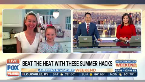 Watch us LIVE on FOX WEATHER sharing our SUMMER HACKS!!☀️🏖 #summerhacks #summerhack