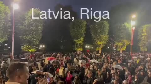 Latvia: Vaccine Mandate/Passport Protests in Riga