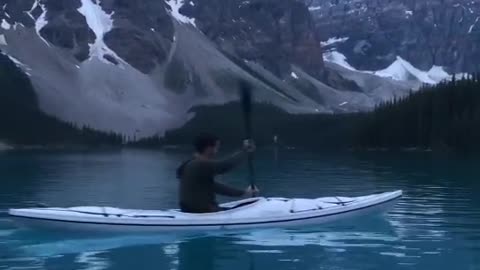 Paddling through a postcard