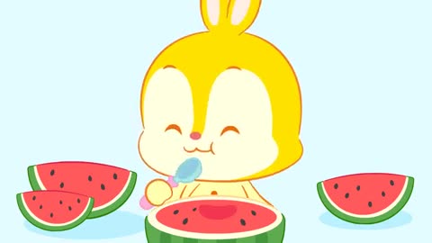 Baby Friends Eating Watermelon