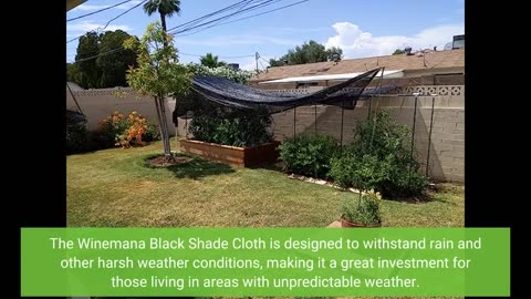 Customer Feedback: winemana 70% Black Shade Cloth, 10 x 20 FT Durable Mesh Tarp with Grommets,...