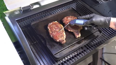 Ribeye Steak cooked on a pellet grill_ Z Grills YES!