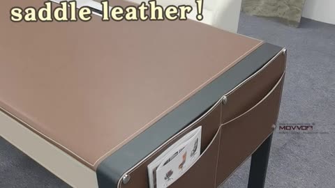 Upgrade Workspace: Stylish Leather Office Desk! #leather #officedesk