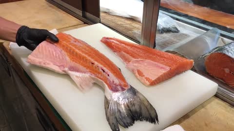 How to Cut a Salmon for Sashimi