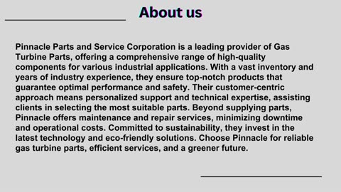 Powering Efficiency and Reliability: Gas Turbine Parts - Pinnacle PSC