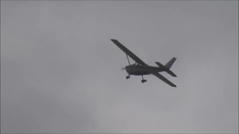 Little Plane Flying Into The Clouds