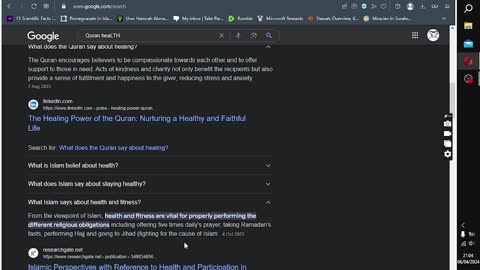 Quran talk about health