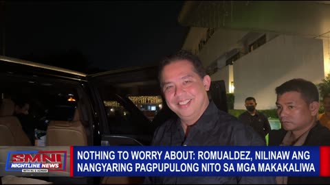 Romualdez, nilinaw ang nangyaring pagpupulong nito sa mga makakaliwa