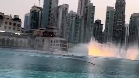 Day water show in Dubai burj khlifa 😍