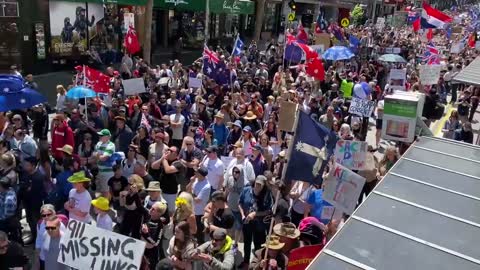 Melbourne, Australia: Massive kill the Bill/Freedom Rally Nov. 19, 2021