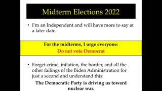 2022 Midterm Elections - DO NOT VOTE DEMOCRAT