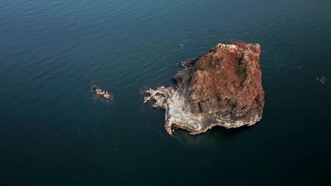 Drone aerial footage of haunted Island