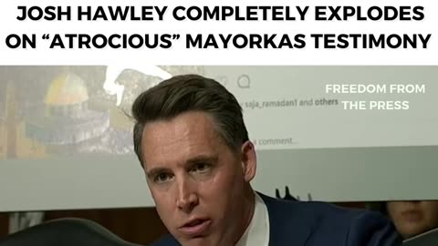 "YOUR PERFORMANCE IS DESPICABLE!" - Josh Hawley Wrecks Alejandro Mayorkas