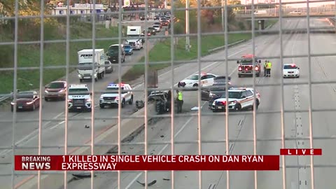 Inbound Dan Ryan Expressway shut down at 71st Street due to fatal crash investigation