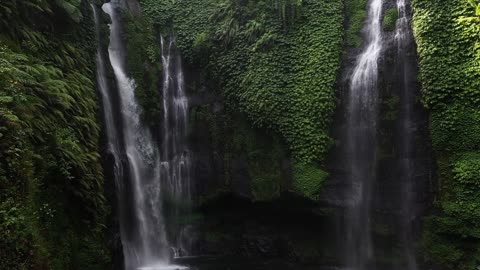 Drone View Waterfall