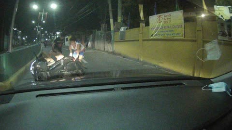 Overloaded Motorcycle Runs Out of Room While Overtaking