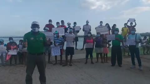 Protestan en la ciénaga de La Virgen