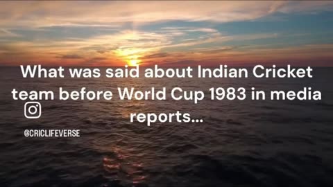 1983 cricket World Cup win change the Indian cricket forever - A big milestone in history