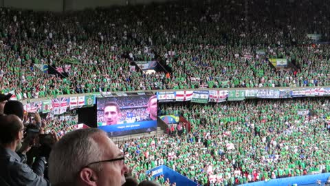 Northern Ireland fans sings national anthem at EURO2020 - Goosebumps!