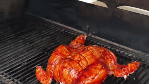 Sausage-Stuffed BBQ Chicken! Stuffed, grilled, and delicious 🌭🍖