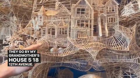 Huge toothpick sculpture