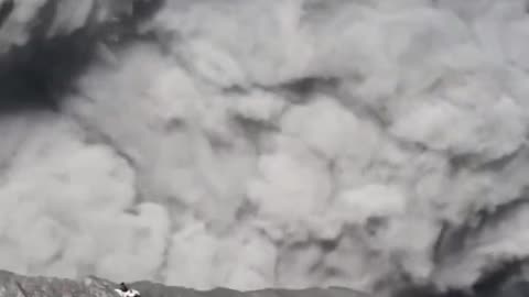 Volcano Erupts In Front Of Climbers