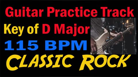 Classic Rock Backing Track 115 bpm in the Key of D