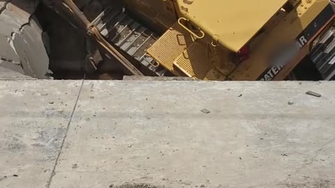 Excavator Falls into Old Secret Basement on Job Site